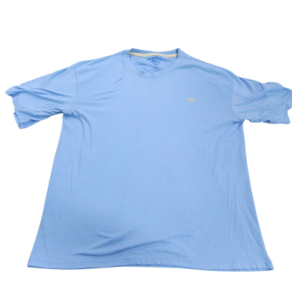 Joe Marlin T-Shirt Mens XL Unwind Light Blue Embroidered Logo EUC